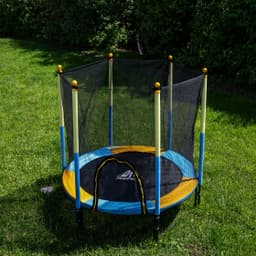 Батут DFC JUMP KIDS 60" желт/син, сетка (150см)