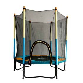 Батут DFC JUMP KIDS 60" желт/син, сетка (150см)