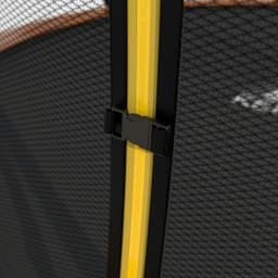 Батут DFC KENGOO II 14ft внутр.сетка, лестница, оранж/черн (427см)(два короба)