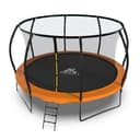 Батут DFC KENGOO II 14ft внутр.сетка, лестница, оранж/черн (427см)(два короба)