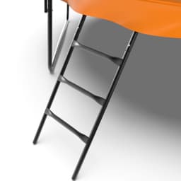 Батут DFC KENGOO II 14ft внутр.сетка, лестница, оранж/черн (427см)(два короба)