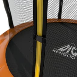 Батут DFC KENGOO II 6ft внутр.сетка, лестница, оранж/черн (183см)