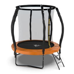 Батут DFC KENGOO II 6ft внутр.сетка, лестница, оранж/черн (183см)