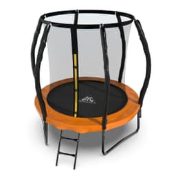Батут DFC KENGOO II 6ft внутр.сетка, лестница, оранж/черн (183см)