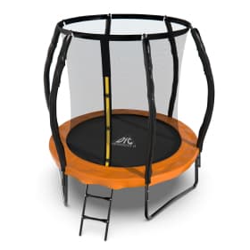 Батут DFC KENGOO II 6ft внутр.сетка, лестница, оранж/черн (183см)