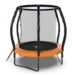 Батут DFC KENGOO II 6ft внутр.сетка, лестница, оранж/черн (183см)