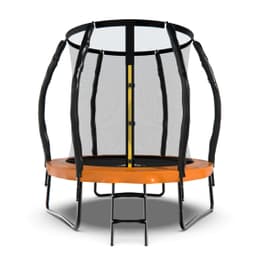 Батут DFC KENGOO II 6ft внутр.сетка, лестница, оранж/черн (183см)