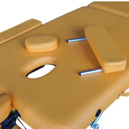 Массажный стол DFC NIRVANA, Elegant LUXE, 186х70х4 см, алюм. ножки, цвет горчичный (Mustard)