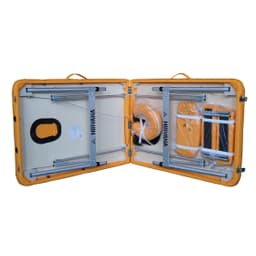 Массажный стол DFC NIRVANA, Elegant LUXE, 186х70х4 см, алюм. ножки, цвет горчичный (Mustard)