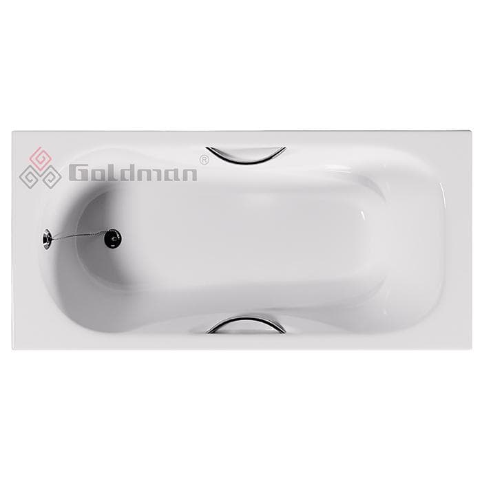 Ванна чугунная GOLDMAN DONNI 1700*750*410 + ножки + ручки (1229)