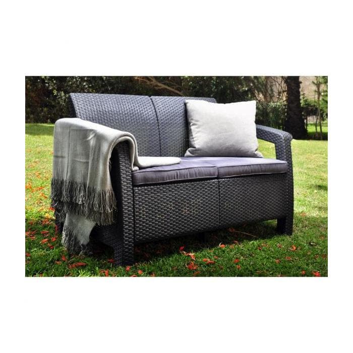 Диван садовый CORFU II LOVE SEAT brown