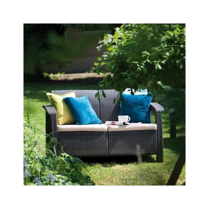 Диван садовый CORFU II LOVE SEAT brown