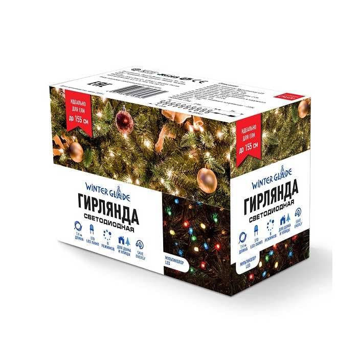Электрическая гирлянда Winter Glade Мультиколор 370 ламп