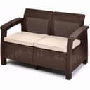 Диван садовый CORFU II LOVE SEAT brown