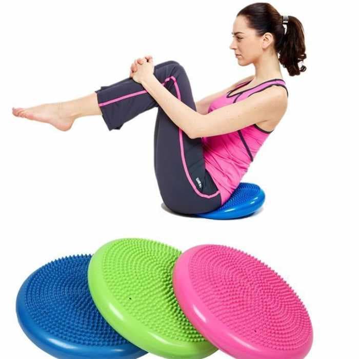 Диск Фит 1633LW балансировочный массажный (33*5,4см, с насосом, серебро)