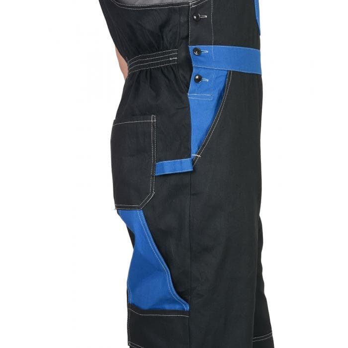 Полукомбинезон СИРИУС-ГРАНД чёрный с васильковым (100% узбекская саржа)