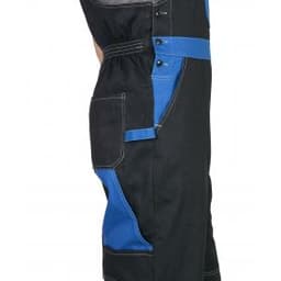 Полукомбинезон СИРИУС-ГРАНД чёрный с васильковым (100% узбекская саржа)