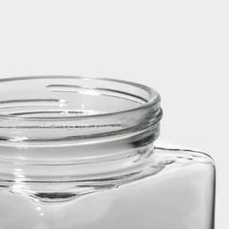 Банка для сыпучих Доляна «Призма», 750 мл, 9×14.5 см, с металлической крышкой, стекло, прозрачная