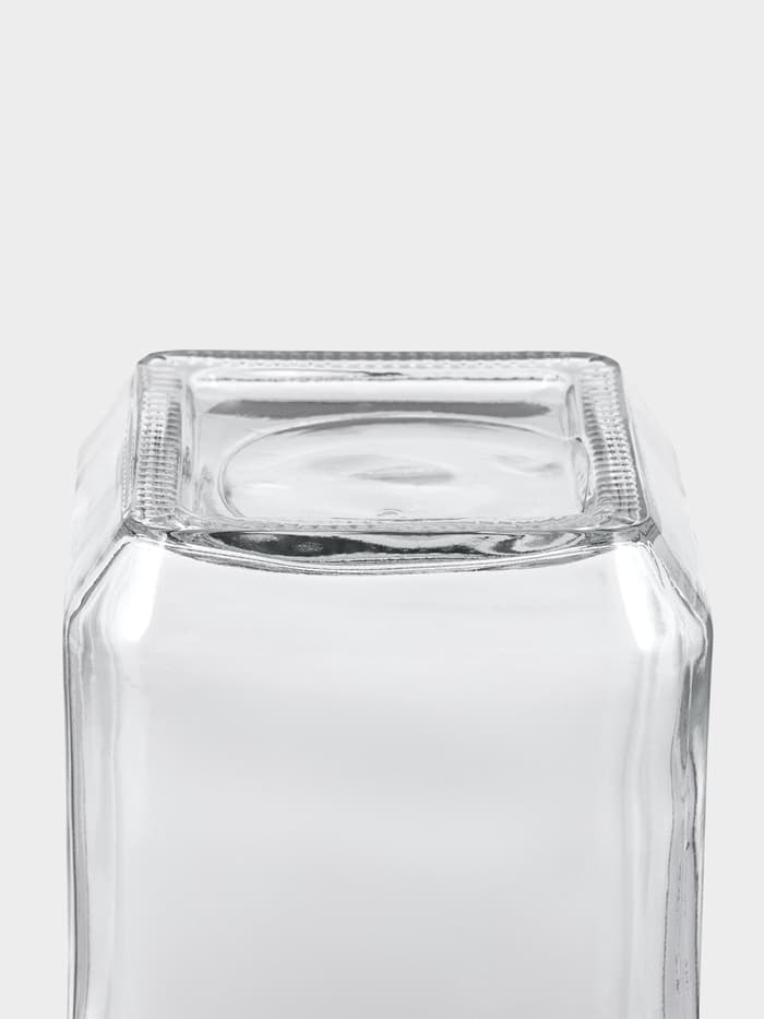 Банка для сыпучих Доляна «Призма», 750 мл, 9×14.5 см, с металлической крышкой, стекло, прозрачная