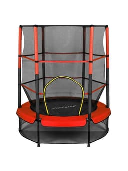 Батут ONLYTOP, d=140 см, высота сетки 125 см, красный