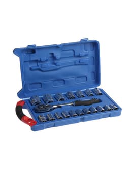 Набор инструментов в кейсе ТУНДРА, автомобильный, 1/2", 23 предмета