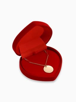 Футляр под набор украшений «Сердце», бархатный, 9×8.5 см, красный