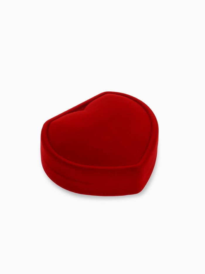 Футляр под набор украшений «Сердце», бархатный, 9×8.5 см, красный