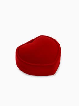 Футляр под набор украшений «Сердце», бархатный, 9×8.5 см, красный