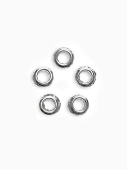 Шарм разделитель для бусин «Солнце», белый в серебре