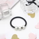 Резинка для волос «Три шарика», чёрно-белая