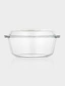 Форма для запекания Paşabahçe Borcam, 3 л, с крышкой, жаропрочное стекло, прозрачная