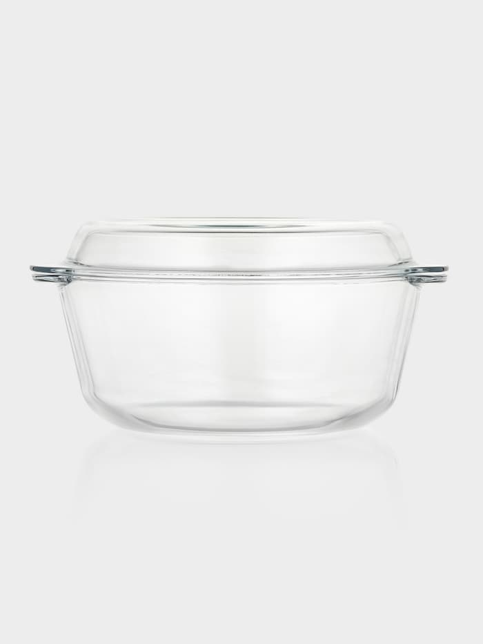 Форма для запекания Paşabahçe Borcam, 3 л, с крышкой, жаропрочное стекло, прозрачная