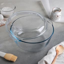 Форма для запекания Paşabahçe Borcam, 3 л, с крышкой, жаропрочное стекло, прозрачная