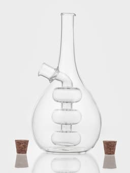 Бутылка для соусов и масла 2 в 1 «Фьюжн. Спираль», 450/50 мл, 11.5×9×17.5 см, стекло, прозрачная