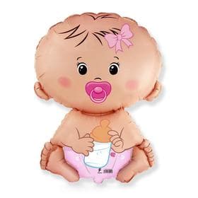 Воздушный шар фольгированный 26" «Малыш», девочка