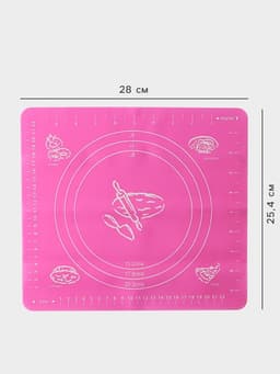 Коврик для выпечки с разметкой Доляна «Эрме», силикон, 28×25.5 см, цвет МИКС