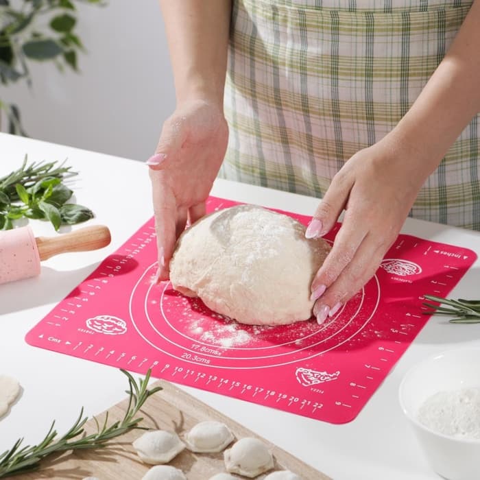 Коврик для выпечки с разметкой Доляна «Эрме», силикон, 28×25.5 см, цвет МИКС