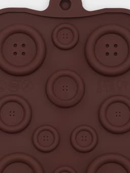Форма для шоколада Доляна «Пуговки», силикон, 20.5×10 см, 19 ячеек, коричневая