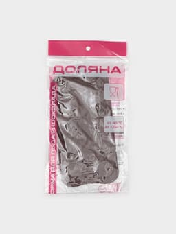 Форма для шоколада Доляна «Пуговки», силикон, 20.5×10 см, 19 ячеек, коричневая