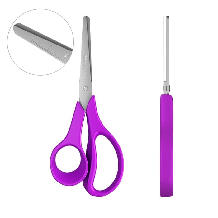 Ножницы детские 14 см, ErichKrause Joy Ergo, с закруглёнными концами лезвий и линейкой, МИКС