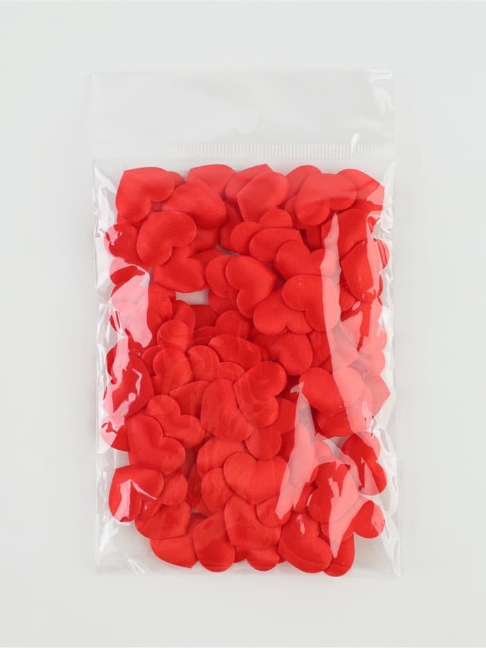 Сердечки декоративные, набор 100 шт., 2 см, красные
