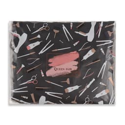 Пеньюар парикмахерский, двусторонний, 140×100 (±1) см, серебристый/чёрный