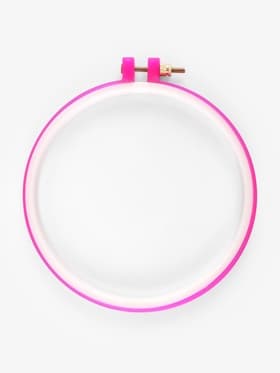 Пяльцы для вышивания, d=14/16 см, розовые