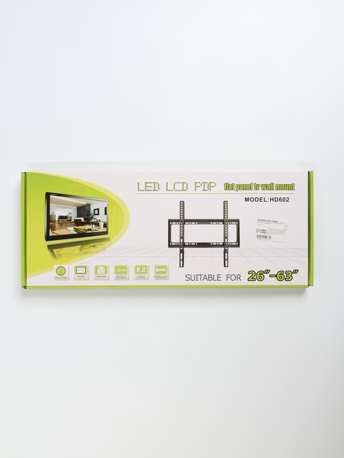 Кронштейн Luazon KrON-74, для ТВ, фиксированный, 26-55", 25 мм от стены, чёрный