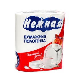 Полотенца бумажные «Нежная», 2 слоя, 2 рулона