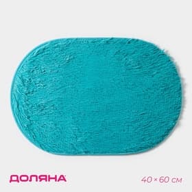 Коврик Доляна «Пушистик», 40×60 см, голубой