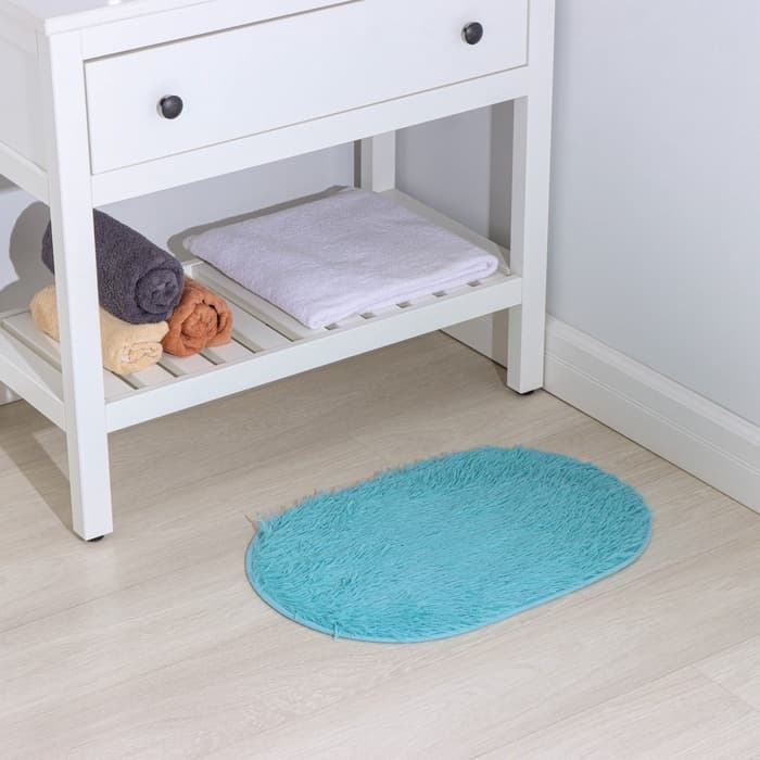 Коврик Доляна «Пушистик», 40×60 см, голубой