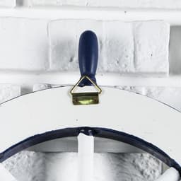 Декор настенный, панно «Штурвал», бело-синий, 45×45×3 см