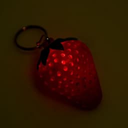 Фонарик брелок для ключей на кольце «Клубничка», светит, 3×5.5×3 см, МИКС