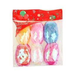 Лента упаковочная перламутровая, для шаров и подарков, ассорти набор 6 шт., 0.5 см × 10 м